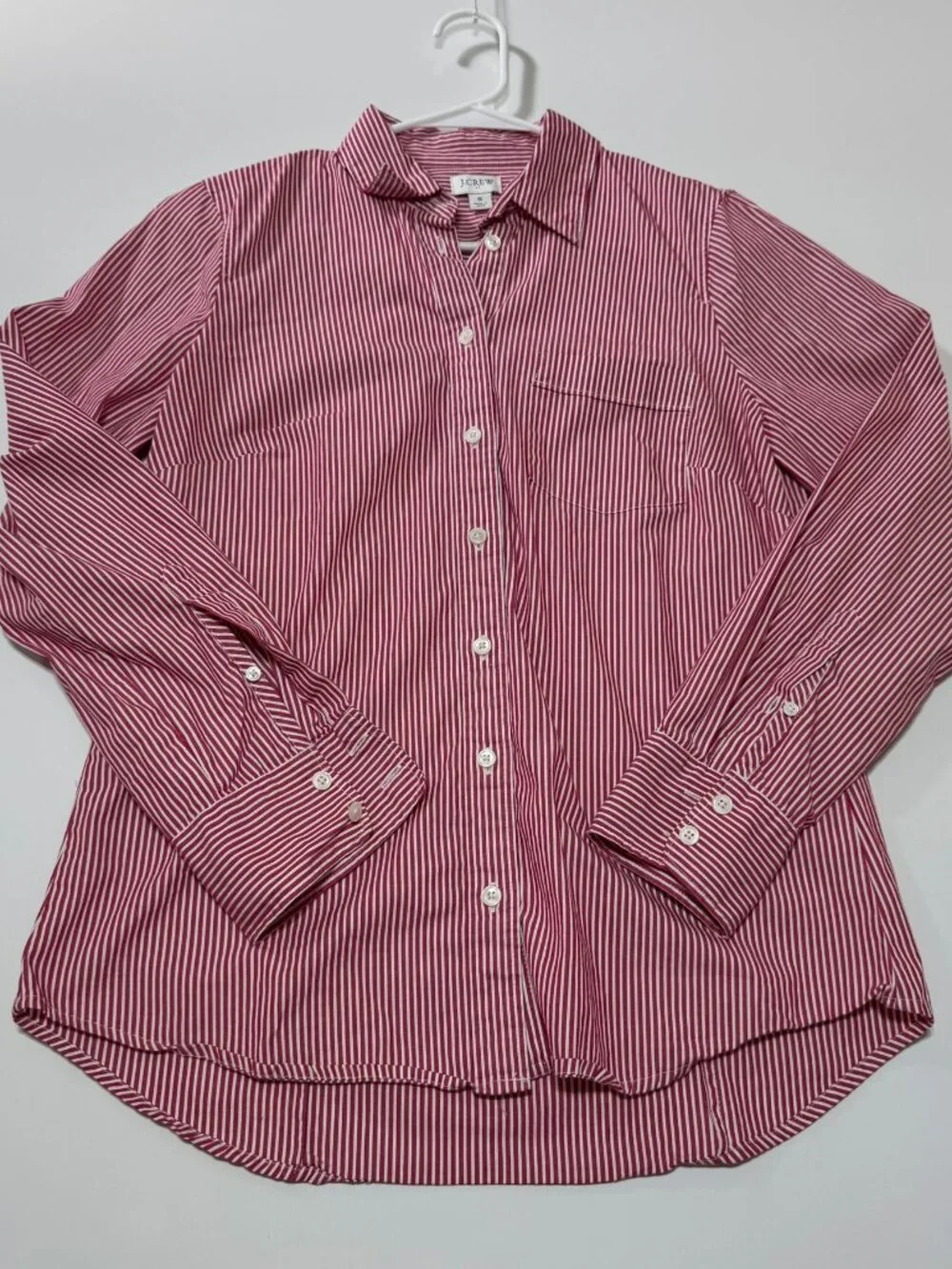 J-Crew Womens Button-up stretch cotton poplin shirt in signature fit Size S - Picture 1 of 7